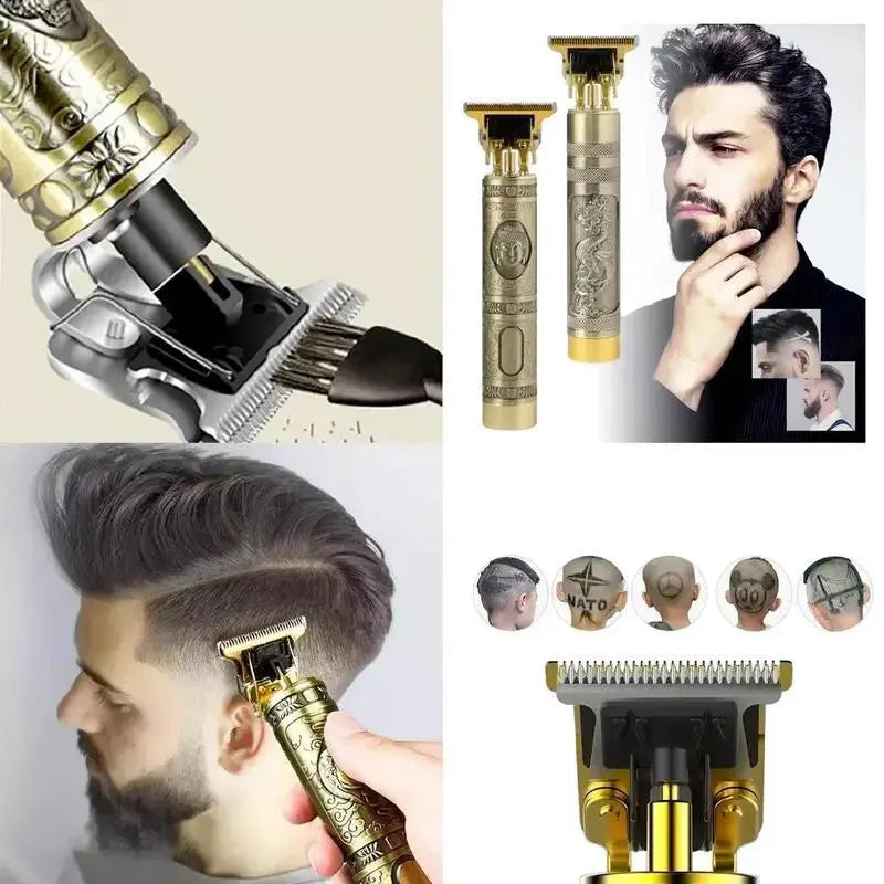 Máquina De Cortar Cabelo Barba Masculina Designer Aleatório Elétrico Profissional