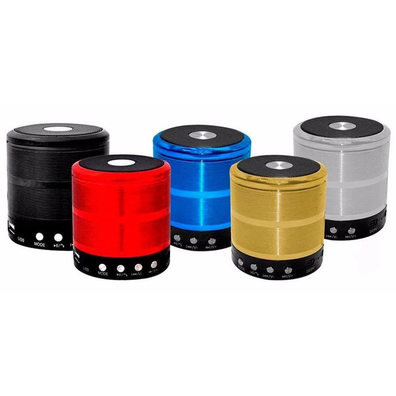 Mini Caixinha De Som Bluetooth Sem Fio Caixa Portátil Speaker 887 Mp3 SD USB Várias Cores