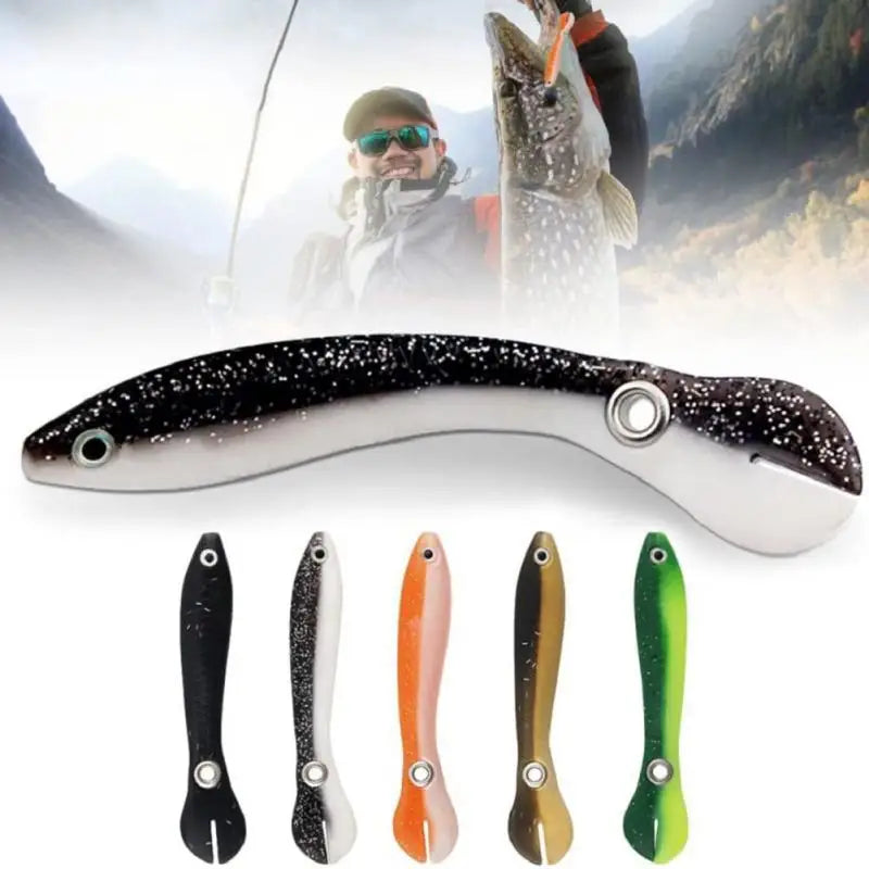 Kit Iscas de pesca de silicone macio, Wobble Tail, pequena isca Loach, iscas artificiais para Bass e Pike, iscas biônicas, 10cm, 6g