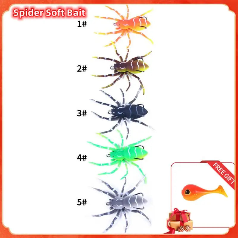 Aranha Artificial Soft Bait, Equipamento de pesca, 8cm, 7g