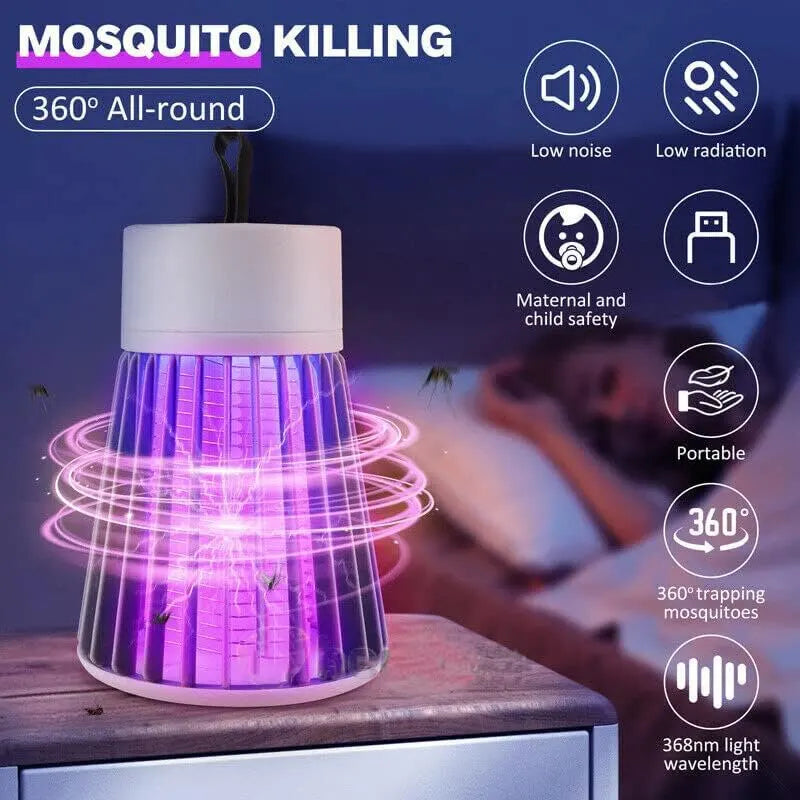 Choque elétrico Mosquito Killer Lamp, impermeável, 2 em 1, Bug Zapper para quarto, uso ao ar livre, mata mariposas, vespas, gnats, mais, 1Pc